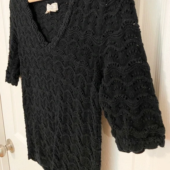 Fat Face Crochet Vienna 100% Cotton Knit Short Sleeve Blouse Top - Picture 7 of 11